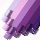 Venalisa Purple Gel Nail Polish Set - 6 Colors, Soak Off UV Gel, Salon Nail Art DIY at Home Manicure