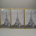 upsimples 16x24 Picture Frame Gold 3 Pack, Scratch-Proof Poster Frames 16 x 24 for Photo Gallery - Slide-In Strips, Horizontal or Vertical Wall Mounting