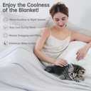 Cooling Comforter Twin Size for Hot Sleepers, 68"x90" Summer Cooling Blanket for Night Sweats, Silk Soft Lightweight Breathable All-Season Grey Cooling Quilt Blanket