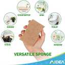 AIDEA Sponges Non Scratch, 24Count, Natural Sponge for Non Stick Cookware, Sponges Kitchen, Cellulose Scrub Sponge for Dishes, Cleaning Power for Kitchen, Bathroom, Household