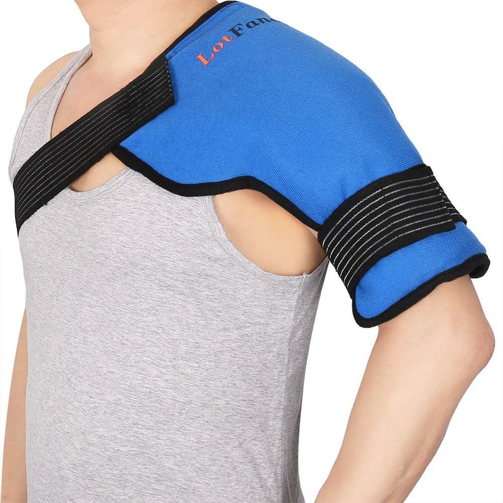 LotFancy Shoulder Ice Pack Rotator Cuff Cold Therapy, Reusable Gel Hot Cold Compression Wrap Brace for Sport Injuries, Inflammation, Tendonitis, Pain Relief, Recovery After Surgery