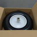 4.80/4.00-8" Flat-Free Tire and Wheel 16" Solid Wheelbarrow Tire, 6" Centered Hub, 5/8" Axle Bore Hole for Wheel Barrow Garden Utility Cart Replacement