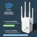 2026 WiFi Extenders Signal Booster for Home, 1200Mbps Dual-Band 5GHz 2.4GHz Signal Long Range Up to 10000 sq. ft & 50 Devices (4 Antennas)
