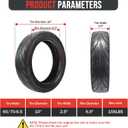 60/70-6.5 Tubeless Tires,10 x2.50-6.5 Scooter Tire with Straight Nozzle Replacement for Segway Ninebot Max G30LP G30 G30E Electric Scooter