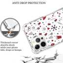 Ricin Relun Cute Christmas Pattern Phone Case for iPhone 16 Pro Max, Christmas Tree Snowflake Cover for Girls Boys Women Men for iPhone 16 Pro Max, Unique Trendy TPU Bumper Cover Case