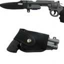 Revolver Folding Knife 44 Mag Assist Open Pocket Knife Tool (Gunmetal)