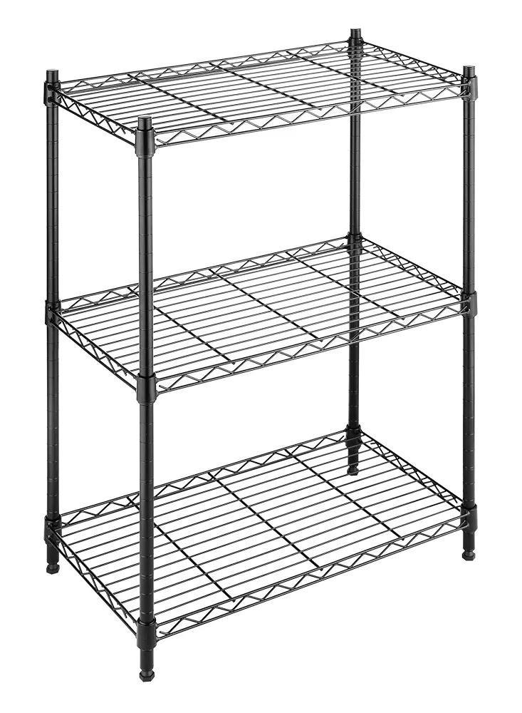 Whitmor 3-Wire Shelving Unit, Metal Storage Shelves, Easy Assembly Home Organizer for Pantry, Kitchen, Garage, Plant