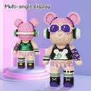 DAHONPA Rock Girl Bear Micro Building Blocks Set (7220 Pieces) Gift for Adults and Kids