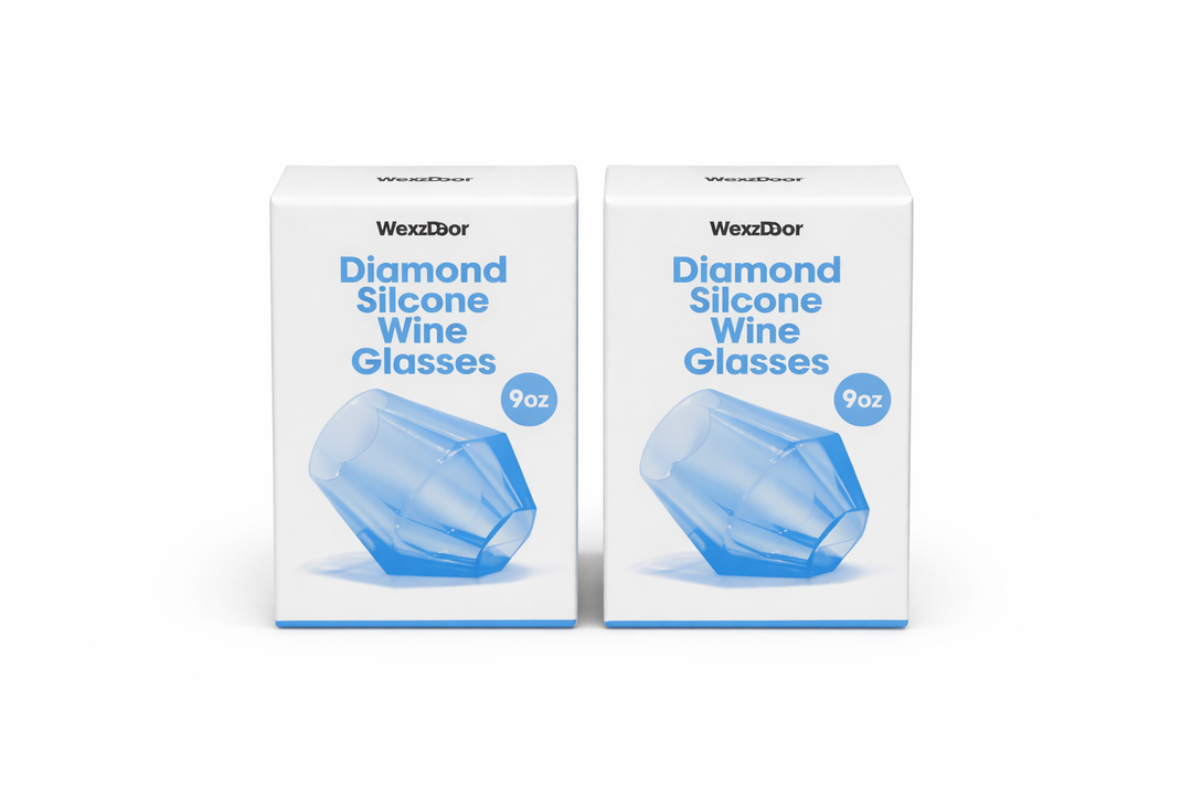 Wine2Go Diamond Silicone Wine Glasses 9oz