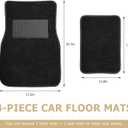 4PCS Car Floor Mats, All Weather Car Floor Protective Pads (Black)