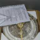 WUZUPS Crystal Drum Chandelier Flushmount Ceiling Light Modern Lighting Fixture for Entry Hallway Kitchen Bathroom Bedroom, H 16.3'' x W 13'', E12 Base, Gold