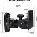 BS-218pro Universal Speaker Wall Mount for Small Speakers ,Vertical 120, Horizontal 180Adjustment,Hold up to 30lbs,Compatible with Bose, JBL, KEF, Klipsch, Sony & Others(2 Packs Black)