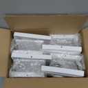 VOLISUN Solar Fence Post Lights 4pack, White Solar Deck Cap Flame Light Outdoor Waterproof, High Brightness Flickering Flame SMD LED Lighting, for 4x4 Wooden/ 4x4 5x5 Vinyl Post