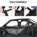 ZIDIYORUO Cab Enclosure Upper Doors for Polaris RZR PRO, Against Cold Wind, Zipper Roller Design, Fit Side Mirrors & Front Windshield, Compatible with RZR PRO XP 4 & 2022-2024 RZR Turbo R 4