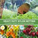 Bird Netting - 3/4" Mesh Net, 50x100ft Heavy Duty Nylon for Garden Protection, Poultry and Chicken Coop, Fruit Trees, Orchards Against Squirrels, Deer, Hawk
