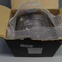 Nervure 100PCS Clear and Gold Plastic Plates - 10.25Inch Gold Disposable Plates - Heavyweight Dinner Plate for Wedding & Party