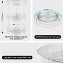 3 Tier Lazy Susan Bathroom Countertop Organizer, 360° Clear Rotating Makeup Cosmetic Perfume Storage Tray, Spinning Vanity Organizer Shelf for Bathroom Cabinet, Dresser, Kitchen(Large)