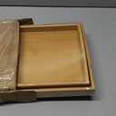 2 Pack Bamboo Serving Tray with Handles, Portable Bed Tray for Breakfast Dinner, Eating Trays for Living Room, Restaurants