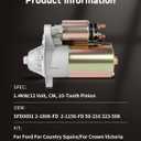 OCPTY Starter Fit for Ford Bronco 1992 1993 1994 1995 1996 5.0L 5.8L Country Squire/Crown Victoria 1990 1991 5.0L E-Series Vans 1992-1996 4.9L 5.0L 5.8L F-Series Pickups 1997 1998 4.2L Mustang