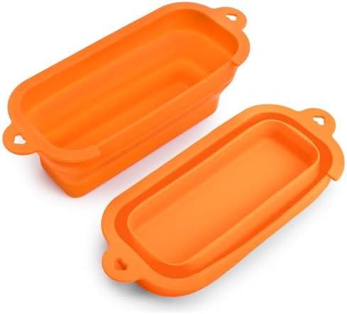 Matchwaves 2Pack Blackstone Grease Cup Liners, Silicone Grease Catcher Liners, Reusable Drip Pan for 28 and 36 inch Blackstone Griddle - Orange