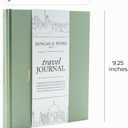 DUNCAN & STONE PAPER CO. Travel Journals - Elegant Journaling Notebook To Record All Your Travel Adventures, & More - Linen Hardcover Journal Up To 15 Trips (Sand,110 Page)