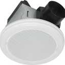 Homewerks 7130-18-BT Bathroom Fan with LED Light and Bluetooth Speaker 80 CFM 1.5 Sones White 4000 Kelvin CCT Light 600 Lumens