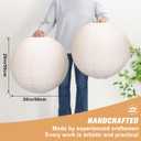 Large Hanging Lamp Shade 20INCH Round Linen Pendant Lamp Shade Can Replace Paper Lanterns Hanging Lantern Handmade Minimalist Decorations Suitable for Living Room, Hallway Bedroom, and Kitchen