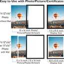 JCJMY 12x16 Picture Frame Black with 11x14 Mat, Display Photo 11x14 with Mat or 12 x 16 Without Mat, Wall Hanging Large Frame with Plexiglass, Black