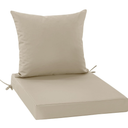 Ylymence Patio Furniture Cushions 24 x 24 Inch Waterproof and Fade Resistant Outdoor Chair Cushions with Removable Cover, White