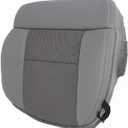 NLQR Front Driver Side Bottom Replacement Perforated Cloth Seat Cover Flint Gray #PE or NE Compatible with Ford F150 XLT F150 STX F150 FX4 2004 2005 2006 2007 2008