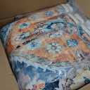 9x12 Area Rug Large Moroccan Trellis Machine Washable Rug Vintage Medallion Distressed Indoor Accent Rug Stain Resistant Non-Slip Floor Cover Carpet for Living Room Bedroom, Cream