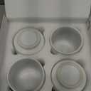 TEANAGOO Japanese Tea Cups, Chinese Tea Cup, 7.2Oz / 205 Ml, Ceramic Tea Cups for Adults, Ceramic Cups no Handles, Japanese Cups, Asian Matcha Cup, Ivory White, 4 Pcs/Box, H7