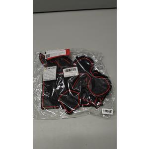 Auovo 3D Cup Holder Insert Liners Compatible with Toyota RAV4 Accessories 2025 2024 2023 2022 2021 2020 2019 Car Custom Anti Dust Mats Center Console Door Pocket Pads 13-pc Set (Red Trim)