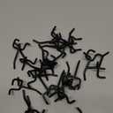 MOOCA 24 Pcs Small Metal Black Pegboard Hooks Hanger 2.6 Inch for Hanging Jewelry, Scarf, hat, Key, and mask