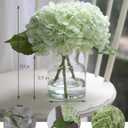 CHASMILE Real Touch Artificial Flowers Hydrangea in Vase for Home Decoration,Artificial Hydrangeas Centerpieces for Tables, Lifelike Fake Hydrangea in Vase for Bathroom, Office and Water Bar