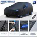 Kayme SUV Car Cover Custom Fit for Nissan Murano, Chevrolet Chevy Blazer, Dodge Journey,Windproof Upgraded & 100% Waterproof All-Weather Full Exterior Cover Rain Snow Protector with Door Zipper, Towel