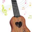 YEZI Kids Toy Classical Ukulele Guitar Musical Instrument, Maroon (Chestnut)