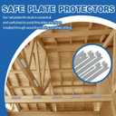 60 Pcs 6 x 1.5 Inch Accessories Nail Plate for Wood Studs, Metal Cable Protector Plates with Pointed Prongs Safety Furniture Hardware for Protecting Plumbing and Wiring