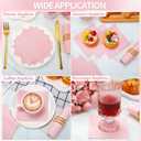 2 x NatNarr 120 Pcs Cocktail Napkins Pink Mothers Day Napkins Disposable Light Pink Dessert Beverage Party Napkin for Girls Birthday, Bridal Baby Shower, Mothers Day, 5 x 5 Inch
