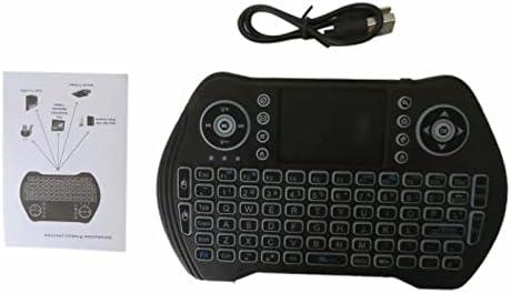 Backlit Wireless Keyboard with touchpad Mouse 2.4GHz Universal Remote Controller Rechargeable li-ion Battery for Android Tv Xbox, Windows, IPTV, Playstation, PS4, Roku, Firestick 3 Colors keypad, Without Charger