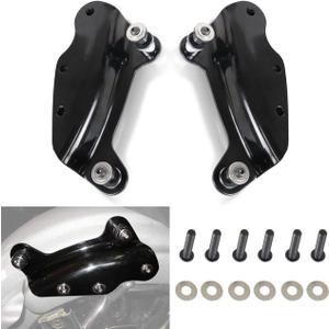 Black 4 Point Docking Hardware Kit Compatible with for 2009-2013 Harley Touring Road King Road Glide Street Glide Electra Glide 2010 2011 2012 4-Point Docking Hardware