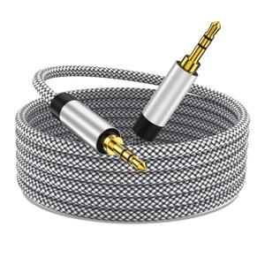3.5mm Male to Male Stereo Auxiliary Audio Cable 3FT, Nylon Braided Unbreakable & Great for iPhones, iPads, Headphones, Smartphones, Notebooks, Cars & Other Devices with 3.5mm Aux Port
