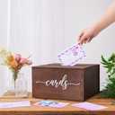 Wedding Card box with Slot - 11.5 IN Wooden Card Box for Wedding Reception Graduation Birthday Party Rustic Wedding Decor, DIY Wood Box for Cards Envelope Money-WCB001