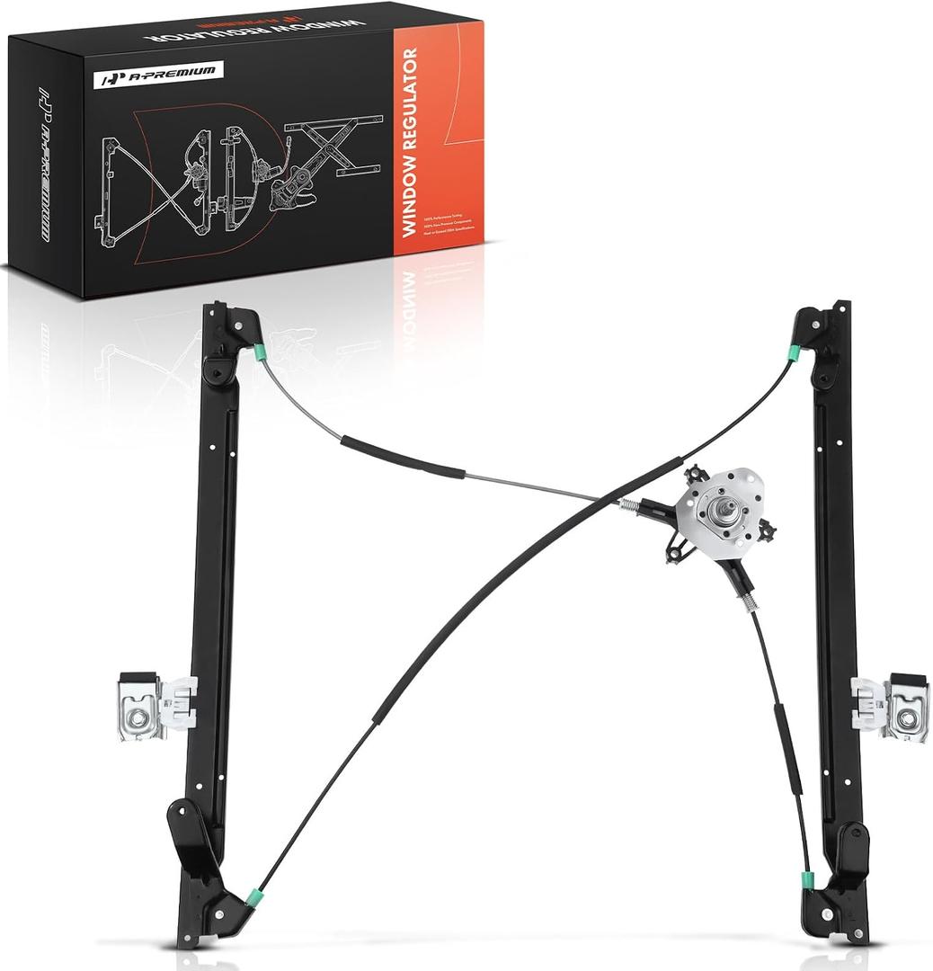 A-Premium Manual Window Regulator Front Passenger Side Compatible with Chrysler Town & Country 2004 200 2006 2007 & Dodge Caravan Grand 2004 200 2006 2007