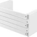 MyGift White Wood Desktop Bookshelf Organizer, Expandable Adjustable Display Shelf Book Rack