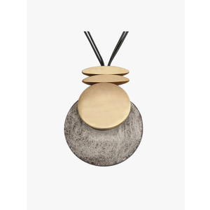 GelConnie Leather Necklace for Women Large Pendant Long Brown Necklace Circle Leather Choker Vintage Sweater Necklace Gold Chunky Boho Necklaces for Women