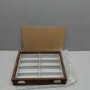 Homeanda Wooden Eyeglasses Case 8 Grids Sun Glasses Holder Eyewear Organizer Glasses Case Tray Glasses Display Showcase Organizer with Cover Christmas Gift for Men and Women