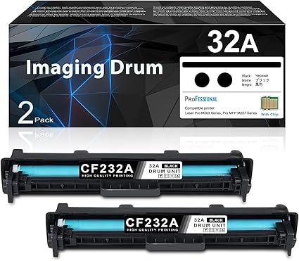 32A Imaging Drum Black Extra High-Yield 2-Pack | 32A CF232A Imaging Drum Replacement for HP 32A Drum Unit CF232A Compatible with Laser Pro M203dn M203dw MFP M227fdn M227sdn M227fdw Printer | CF232A