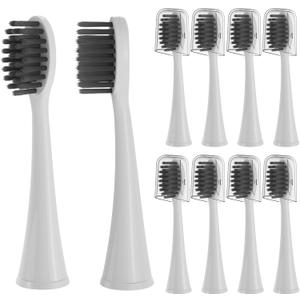 9 Pack Replacement Toothbrush Head Compatible with Burst Electric Toothbrush, YMPBO Toothbrush Heads for Burst Sonic Toothbrush, Deep Cleaning Bristle Design, White