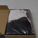 Riyiper 3 Pack Women's Half Sleeve Tops, Elbow Length Ribbed Cotton T Shirt Crew Neck Summer Tee Slim Fit Casual Blouses (Large, Black, White, Brown)